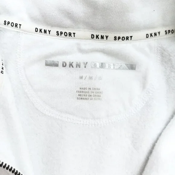 DKNY Sport Quarter-Zip Logo Dress. Size M - Picture 6 of 12